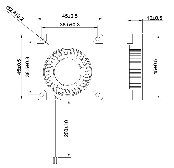 MFB4510 Dimensions